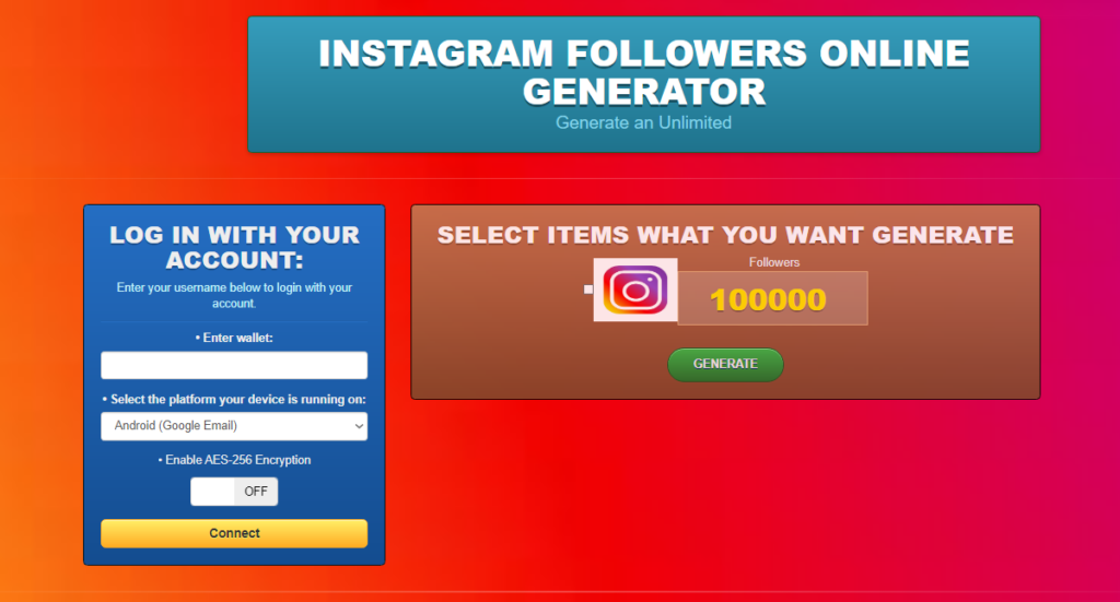 Instagram Followers Online Generator Cheat