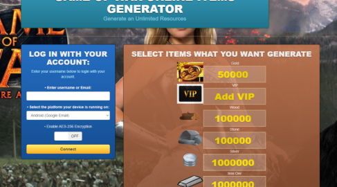 Game Of War cheat Android & iOS generate items now online