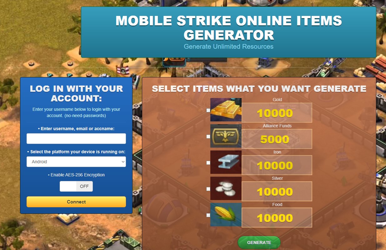 Mobile Strike Cheats hacking online generator mod