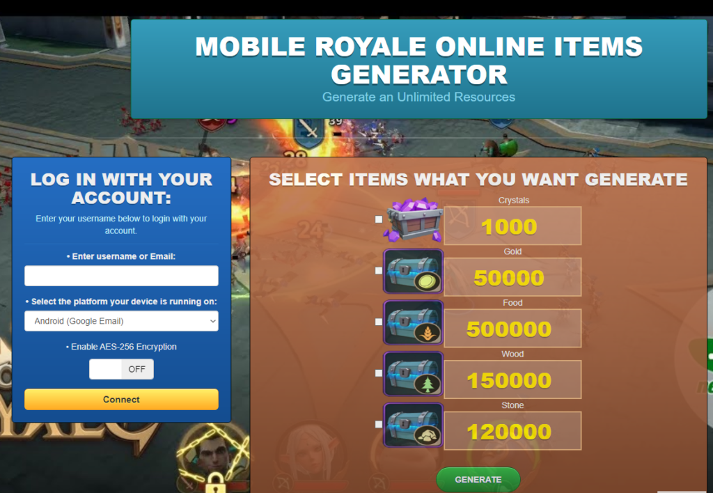 Mobile Royale Hack Cheats Online Generator Mod