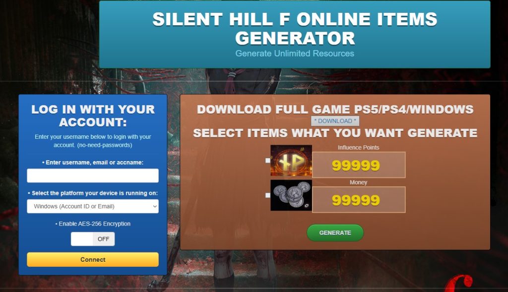 Silent Hill F Hack Cheat Mod Online Generator