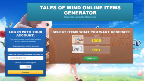 Tales Of Wind Hack Cheat Tool Generator Mod Online