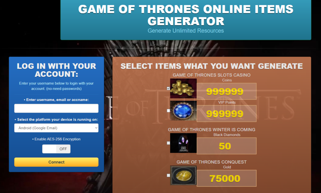 Game Of Thrones Slots Casino Game Hack Cheat Generator Mod