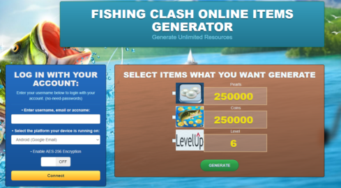 Fishing Clash Fish Game Hack Cheat Tool Generator Mod