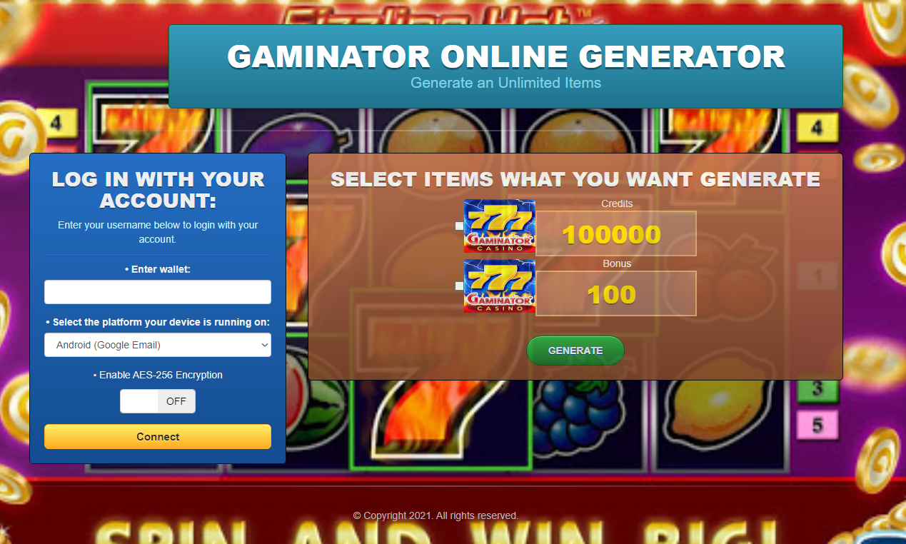 Gaminator 777 Slots Game Hack Cheat online generator – Mega-Cheat.com