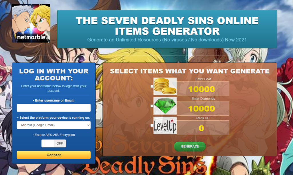 The Seven Deadly Sins Hack Cheat Mod Online Generator
