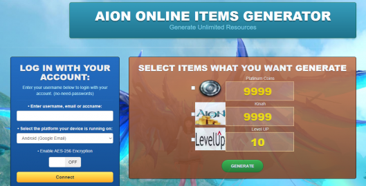 Aion The Tower Of Eternity Game Generator Hack Cheat Mod