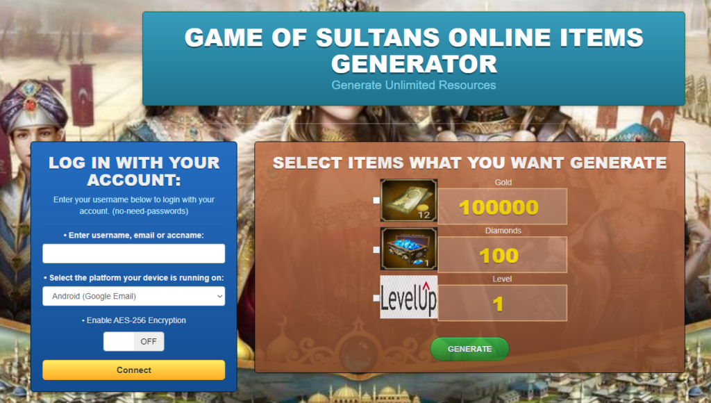 Game Of Sultans Mod Online Generator Hack Cheat