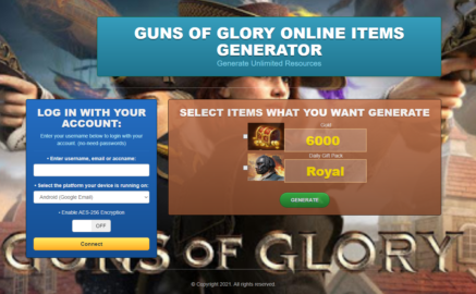 Guns Of Glory game Hack Cheat Tool Generator Mod