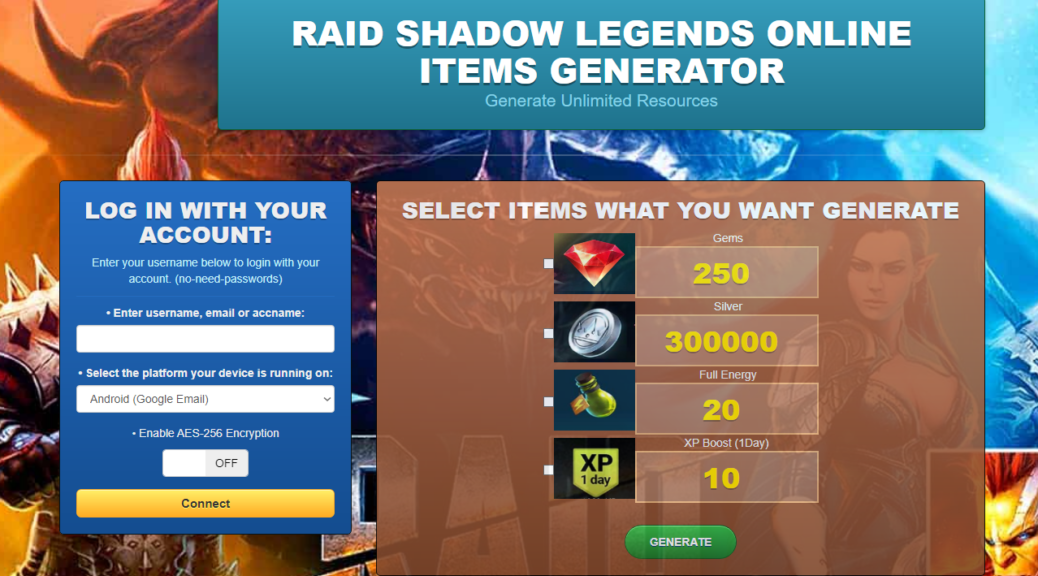 shadow raid legends hack