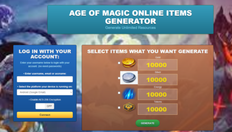 Age Of Magic Game Hack Cheat Tool Generator Online