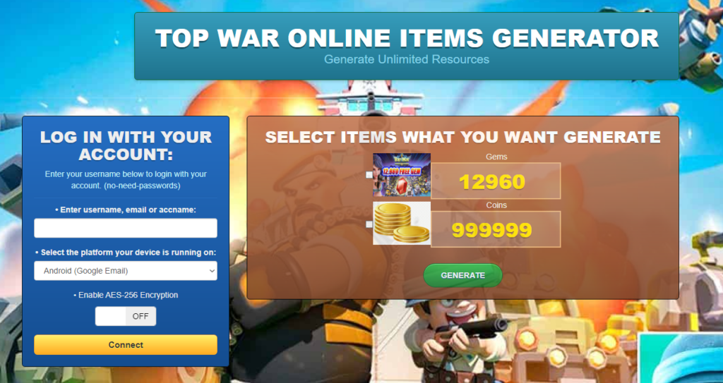 Top War Battle Game Hack Cheat Mod Generator Online