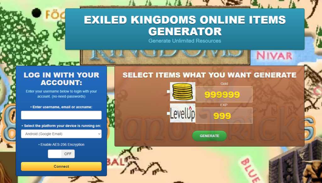 Exiled Kingdoms RPG Hack Cheat Online Generator