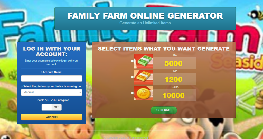 Family Farm Seaside game hack cheat generator online