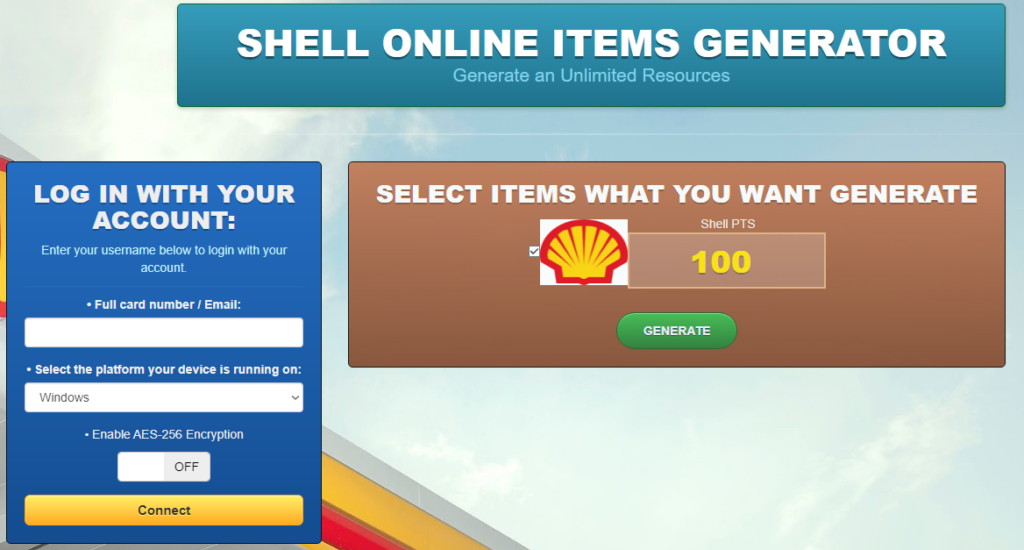Shell Points Online Generator Hack Cheat Mod