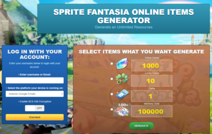 Sprite Fantasia Game Online Generator Hack Cheat Mod