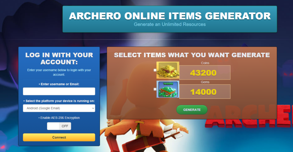 Archero Hack Cheats Mod Online Generator