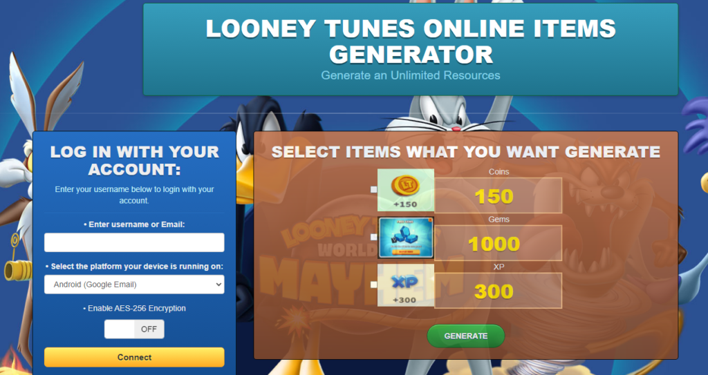 Looney Tunes World of Mayhem game Hack Cheat online generator
