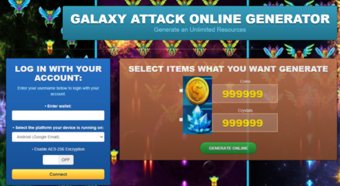 Galaxy Attack: Shooting Game Cheat Mod Online Generator