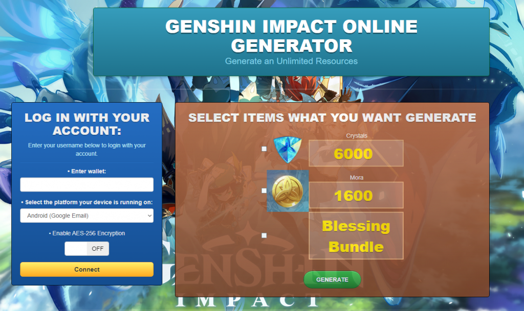 Genshin Impact Game Hack Cheat Tool Online Generator Mod