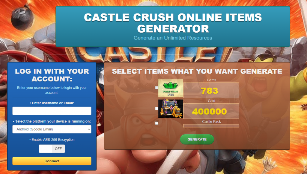 Castle Crush Epic Battle Hack Cheats Online Generator