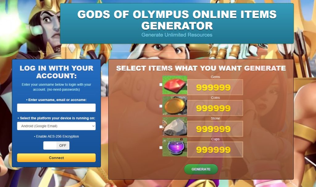 Gods Of Olympus Game Hack Cheat Mod Online Generator