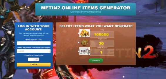 Metin 2 game online generator hack cheat mod