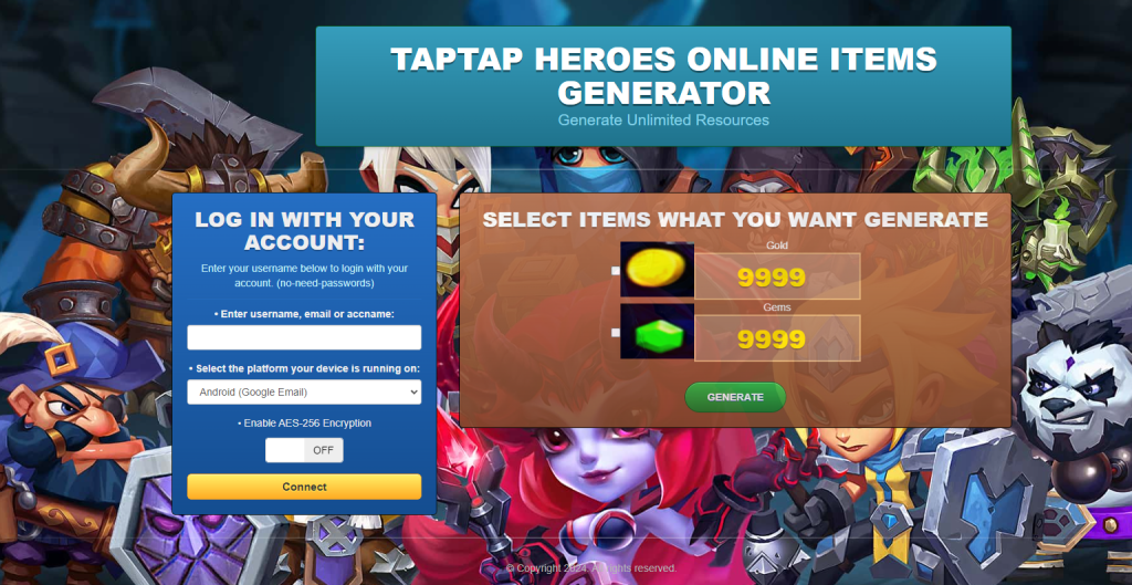 Taptap Heroes Hack Mod Online Generator Cheats