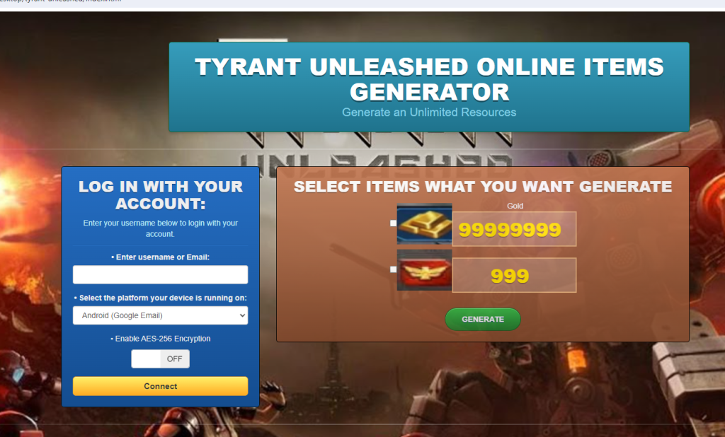 Tyrant Unleashed Game Hack Cheat Mod Online Generator