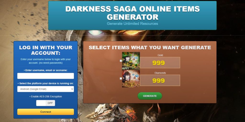Darkness Saga Cheats Mod Hack Online Generator