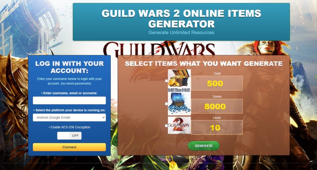 Guild Wars 2 Mod Online Generator Cheats