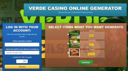 Verde Casino Game Hack Cheat  Mod Online Generator