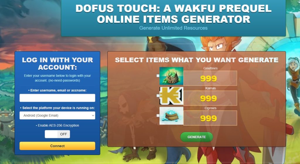 dofus touch hacks cheats mod online generator