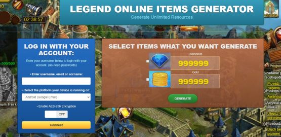 Legend Online Game Hack Cheat Mod Generator