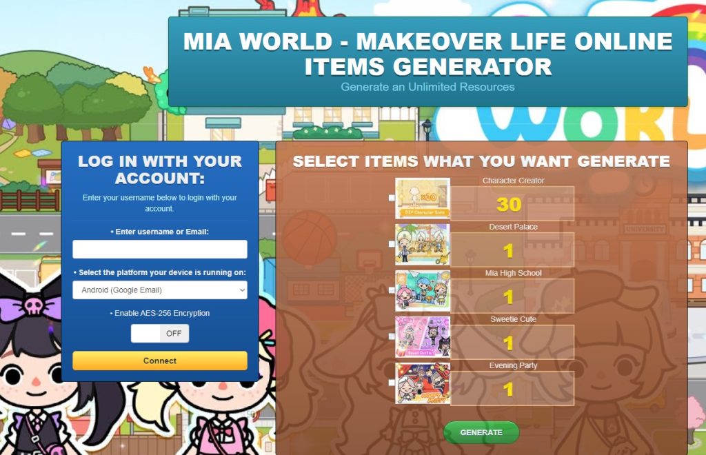 Mia World Makeover Life Hack Cheat Mod Online Generator