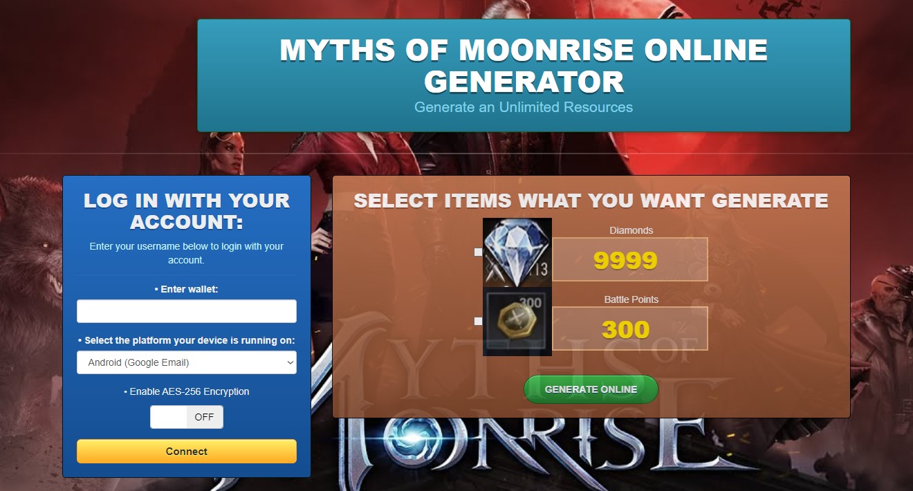 Myths of Moonrise Hack Cheat Mod Online Generator