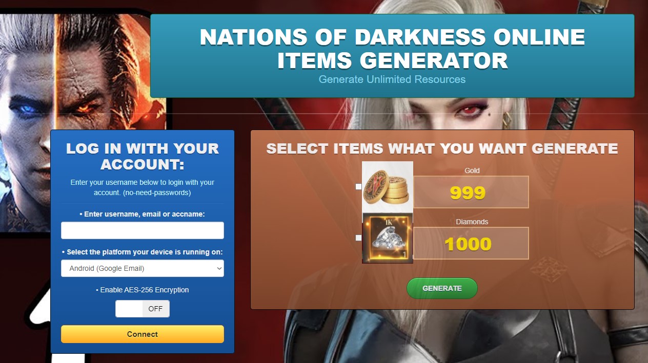 Nations of Darkness Hack Cheat Mod Online Generator