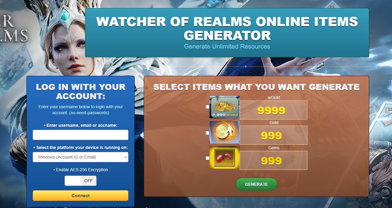 Watcher of Realms game hack cheat mod online generator