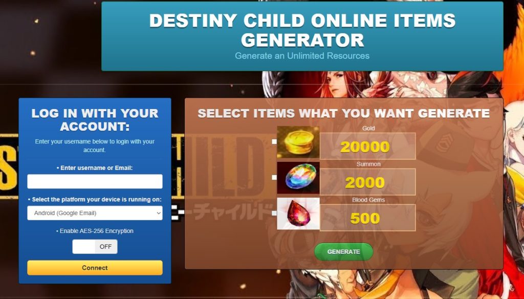 Destiny Child Game Hack Cheat Mod Online Generator