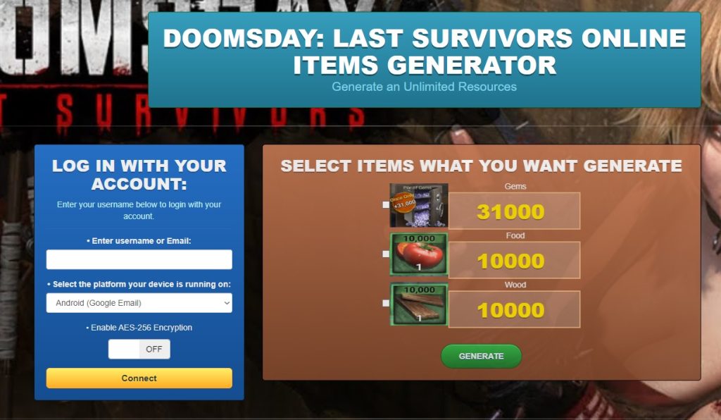 Doomsday: Last Survivors Game Hack Cheat Mod Online Generator