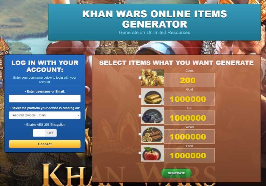Khan Wars Hack Cheat Mod Online Generator