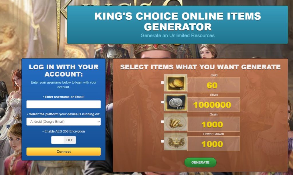 King’s Choice Game Online Generator Hack Cheat Mod