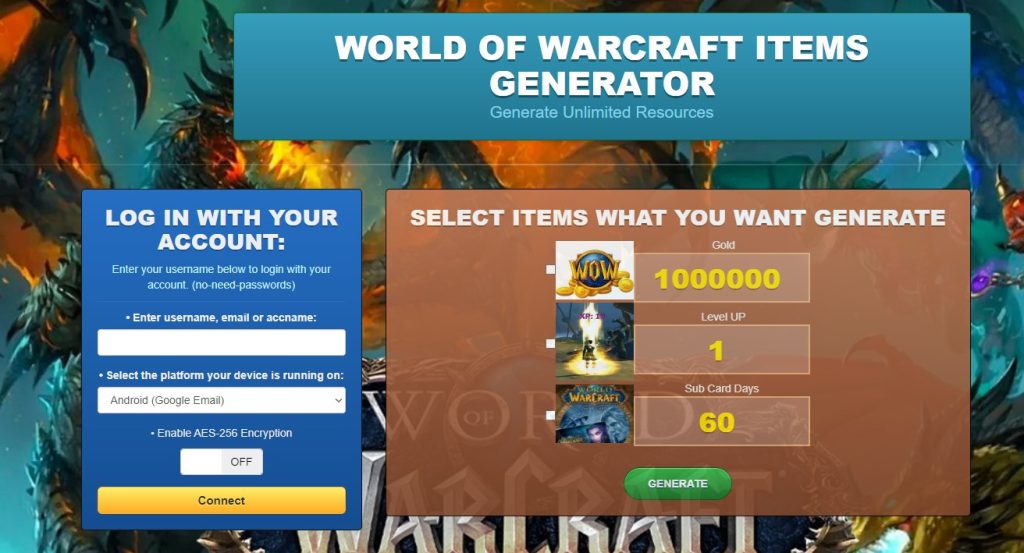 World Of Warcraft Hacks & Cheats Online Generator Mod