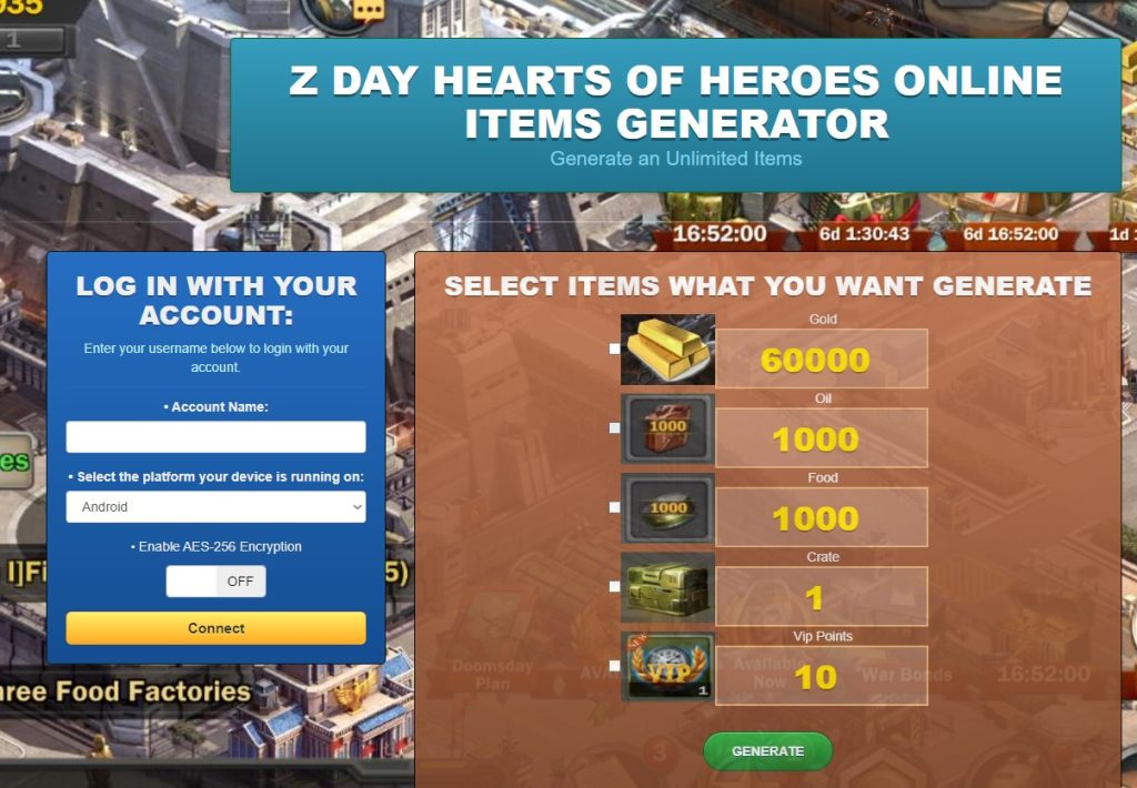 Z Day Hearts of Heroes Hack Cheat Mod Online Generator