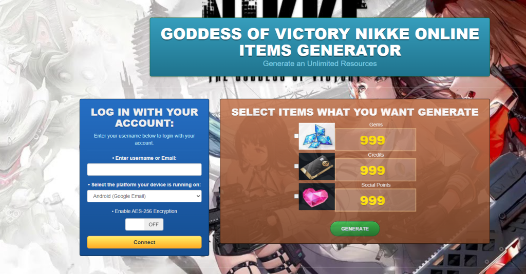 Goddess Of Victory Nikke Hack Cheat Mod Generator Online