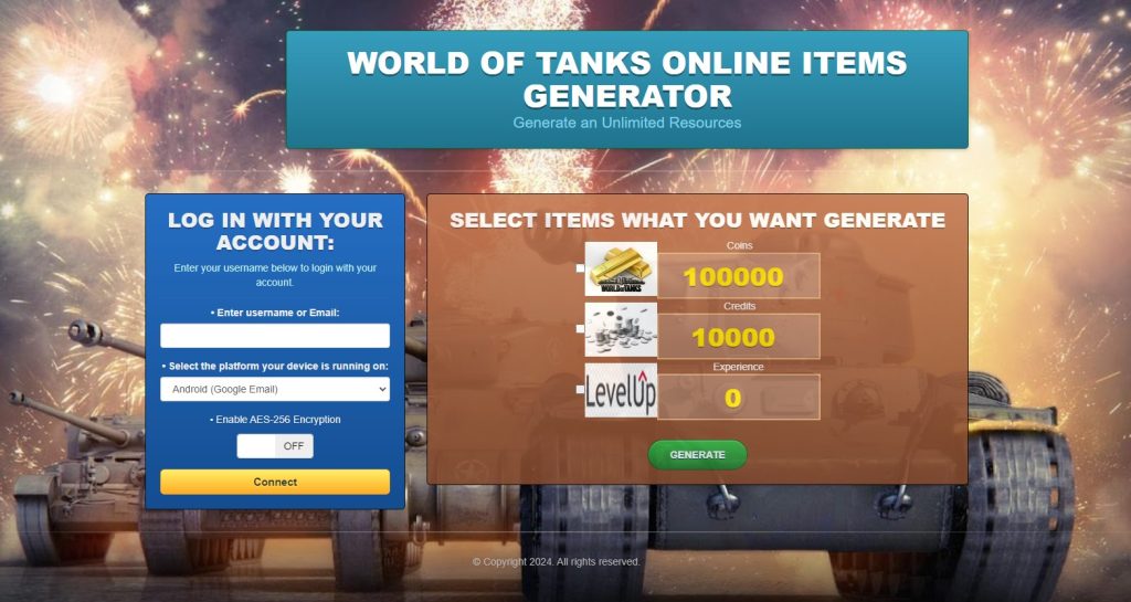 world of tanks game online generator cheats