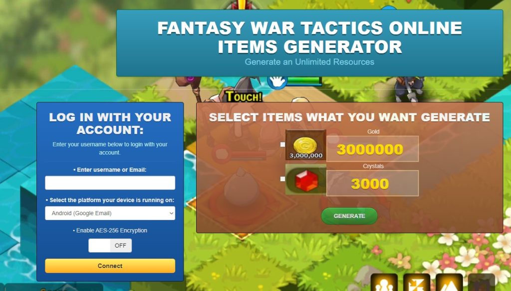 Fantasy War Tactics game generator hack cheat mod online generator