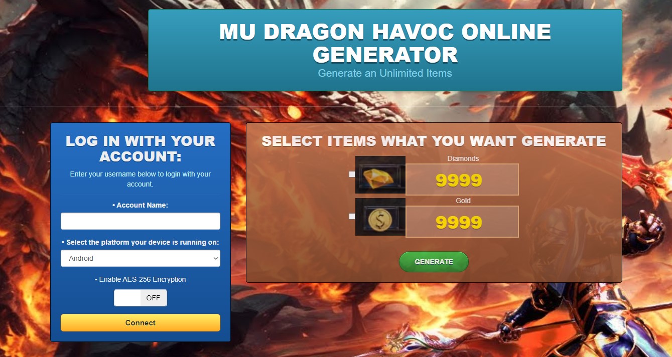 MU: Dragon Havoc Hack Cheat Mod Generator Online