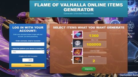 Flame Of Valhalla Hack Cheat Mod Generator Online [Diamonds/SilverCoins]