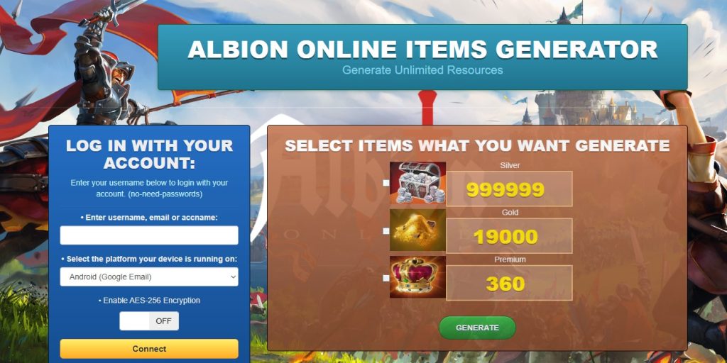 Albion Online Game Hack Generator Items Boost EXP Adder